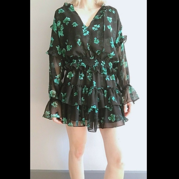 Misa Lolita Printed Mini Dress with Tassels Size S - Picture 3 of 8